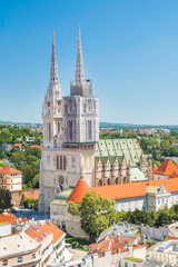 Obraz premium Kaptol and catholic cathedral in the center of Zagreb, Croatia