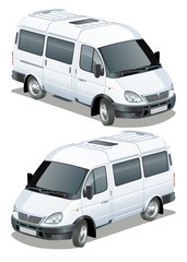 delivery vans isometric set Available EPS-10 separated by groups and layers for easy edit © Mechanik