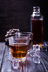 old whisky and ice