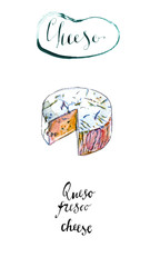 Piece of sliced Latin American cheese 