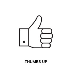 Thumbs Up vector icon, like symbol. Modern, simple flat vector illustration for web site or mobile app
