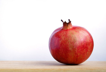 pomegranate on white background