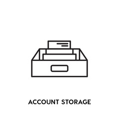Account Storage vector icon, archive symbol. Modern, simple flat vector illustration for web site or mobile app