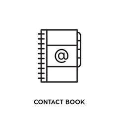 Contact Book vector icon, notebook symbol. Modern, simple flat vector illustration for web site or mobile app