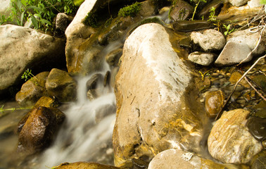 Water in a creek in the nature