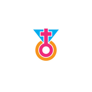 Gender equity icon logo