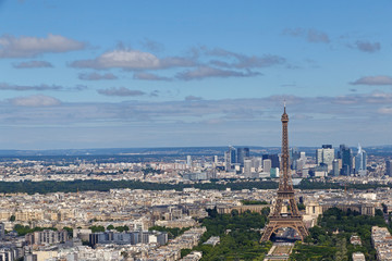 cityscape of Paris at summer day