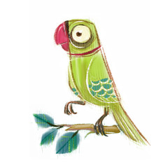 Parrot cartoon character