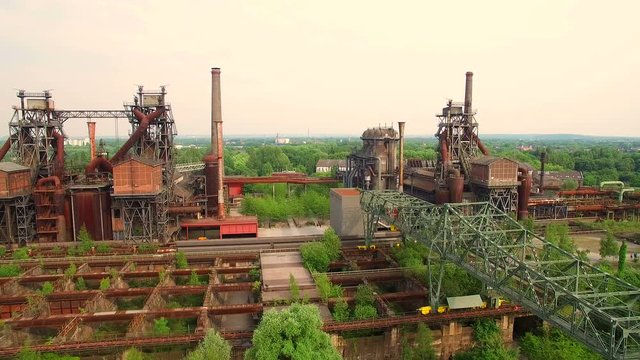GERMANY AERIAL, Landschaftspark Duisburg. Great to leave the factory with a bird's eye