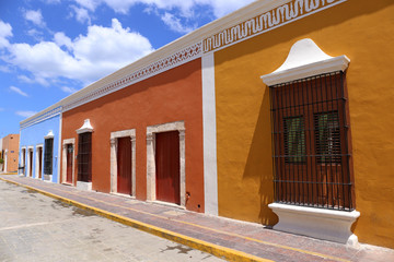 Campeche City colonial architecture, Yucatan, Mexico