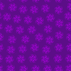 Purple abstract flowers on purple background