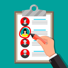 Human resources management concept