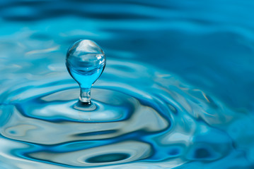 Naklejka na ściany i meble A drop of water create a stunning random water effect.