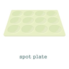Spot plate icon, cartoon style