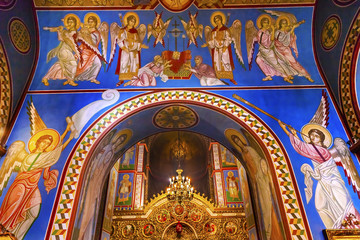 Fototapeta na wymiar Ancient Mosaics Basilica Saint Michael Monastery Cathedral Kiev Ukraine