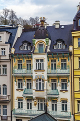 Fototapeta na wymiar Art Nouveau building, Karlovy vary