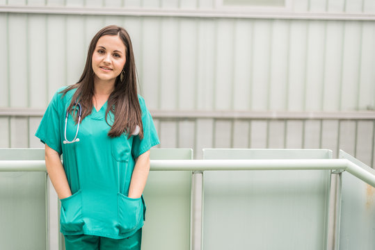 Smiling doctor posing