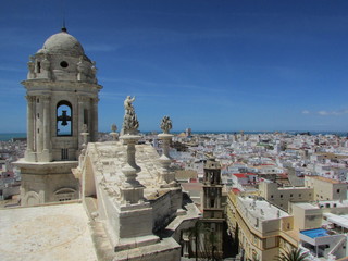 white city of Cadiz and the blue sky, Spain
