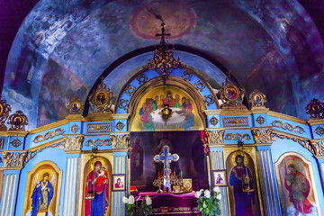 Fototapeta na wymiar Ancient Mosaics Basilica Mikhaylovsky Church Vydubytsky Monastery Kiev Ukraine