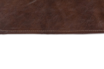 Close up of dark leather texture background surface