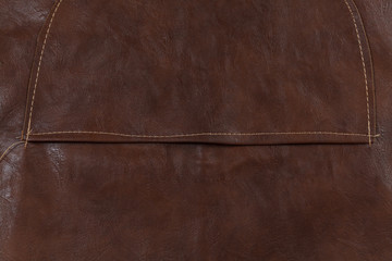 Close up of dark leather texture background surface