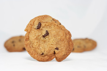 Homemade chocolate cookies. Isolated.