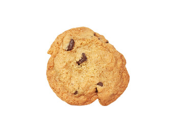 Homemade chocolate cookies. Isolated.