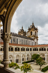 Fototapeta na wymiar Portugal Alcobaca Medieval Roman Catholic Monastery church