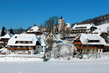 Winter in Breitnau in the Black Forest, Germany