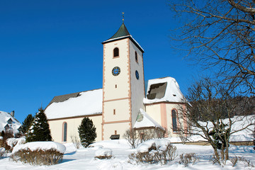 Fototapeta na wymiar Winter in Breitnau in the Black Forest, Germany