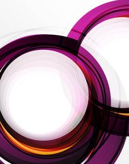 Swirl and circles, futuristic geometrical abstract background