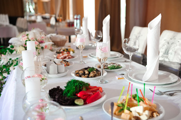 wedding banquet in a restaurant