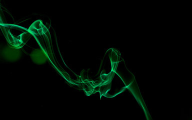 Smoke and Fog on Black Background