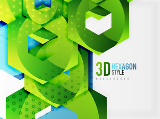 Vector 3d hexagon background