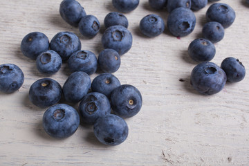 Freshly picked blueberries