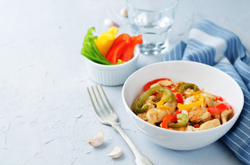 Chicken Bell pepper rice