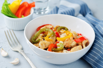Chicken Bell pepper rice