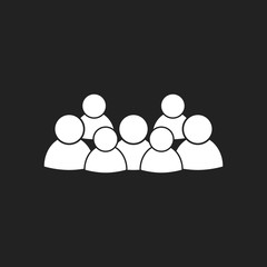 Group of people vector icon. Persons icon illustration.