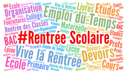 Fototapeta premium Rentrée scolaire nuage de mots