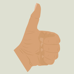 Hand gesture peace sign, symbol. Sketch vector illustration Two fingers of a female hand and a man's. 
