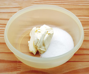 Margarine and sugar