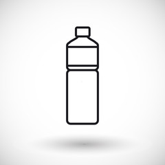 Bottle of water vector thin line web icon