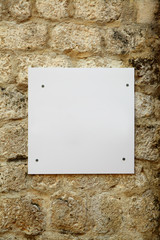 White blank signboard