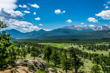 Scenic Alpine Valley in the Rocky Mountains