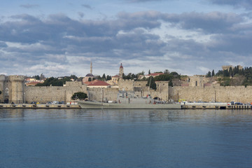 Rhodes Old Town from the Harbour