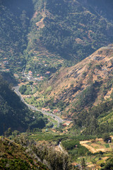 Naklejka premium View to the south from the pass Boca da Encumeada in Madeira