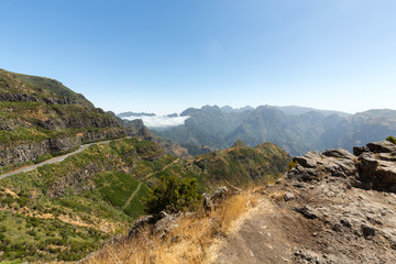 View the pass Boca da Encumeada in Madeira. Portugal