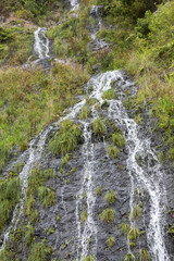 Waterfall near Porto Moniz on Madeira. Portugal