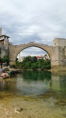 Fototapeta na wymiar Old bridge in Mostar