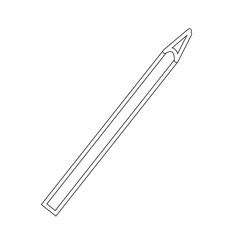 Isolated pencil outline